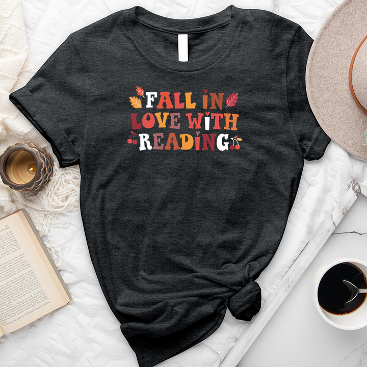 fall in love text unisex tee