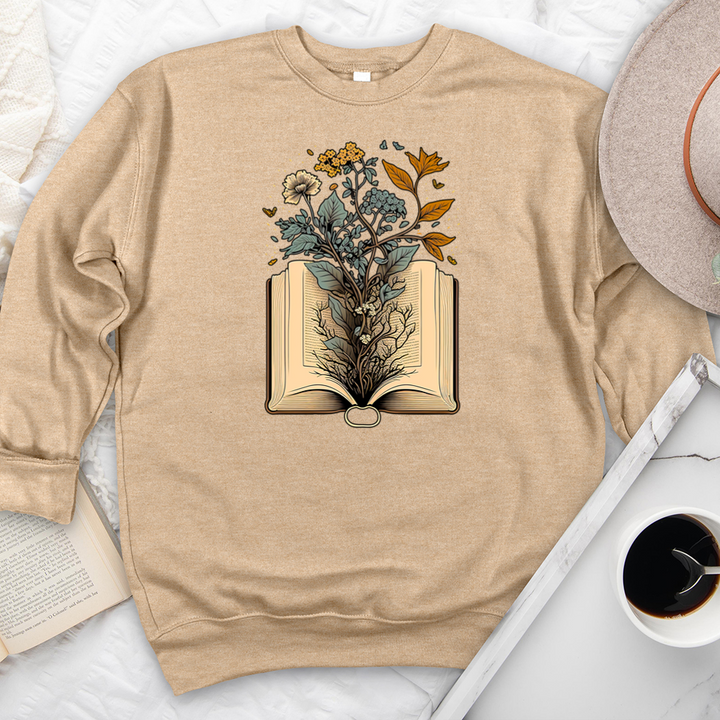 growing book premium crewneck sweatshirt