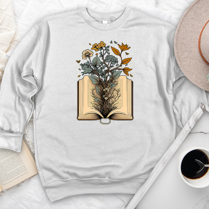 growing book premium crewneck sweatshirt