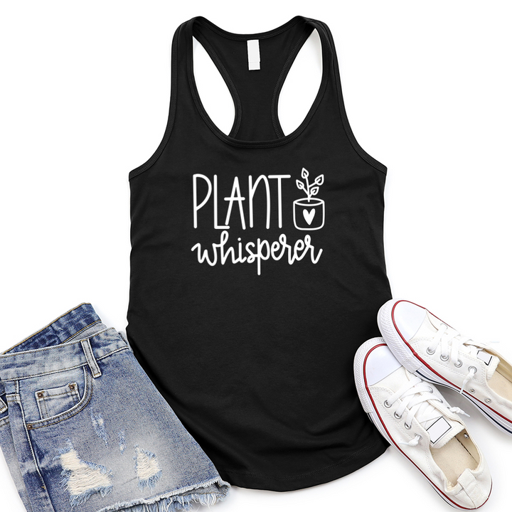 plant whisperer women's racerback tank top