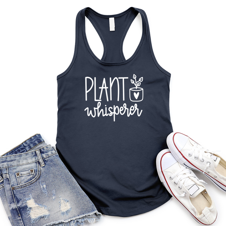 plant whisperer women's racerback tank top