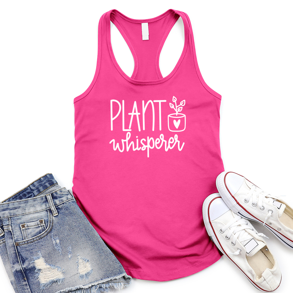 plant whisperer women's racerback tank top