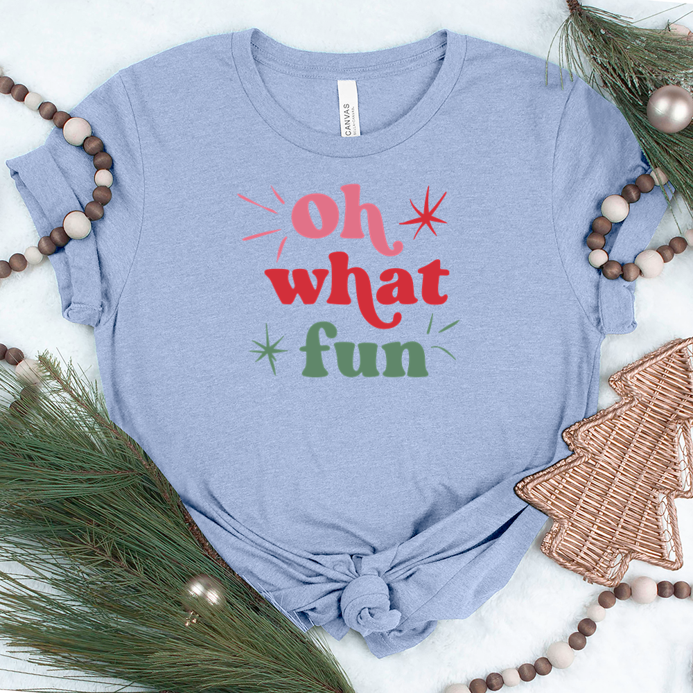 colorful oh what fun unisex tee