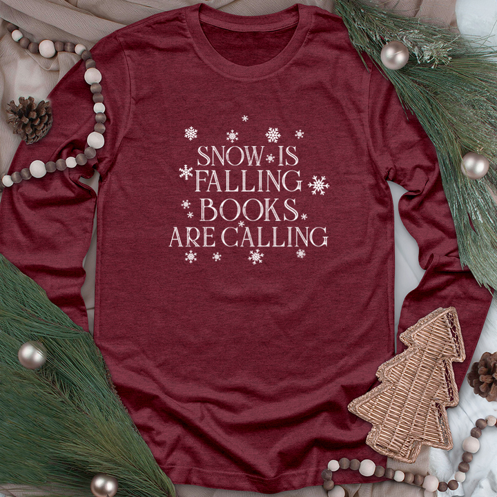 snow is falling long sleeve unisex tee