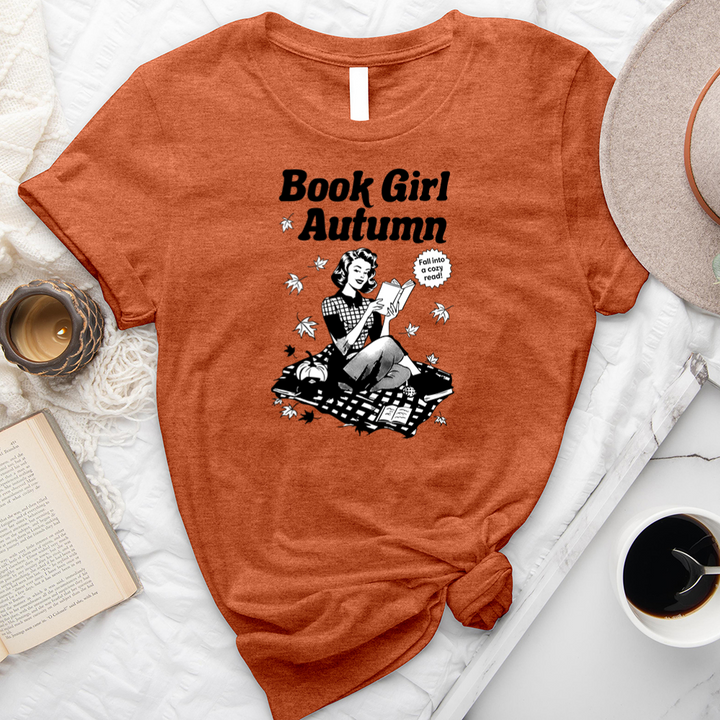 book girl autumn unisex tee