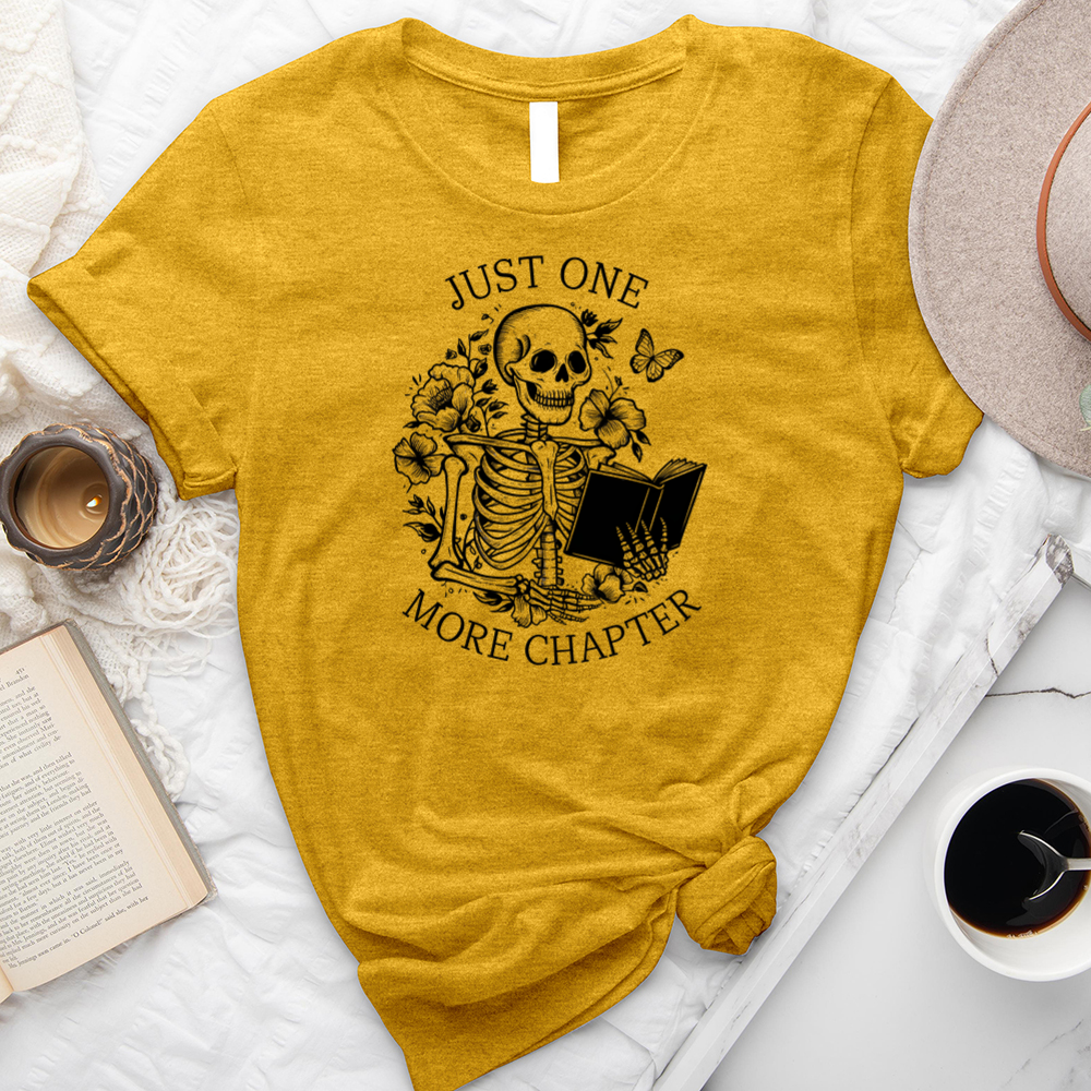 one more chapter skeleton unisex tee
