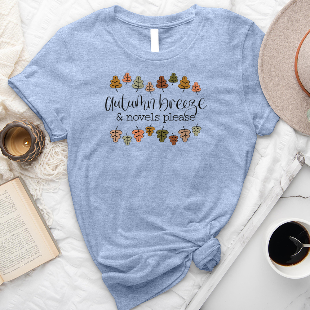 autumn breeze and novels please unisex tee