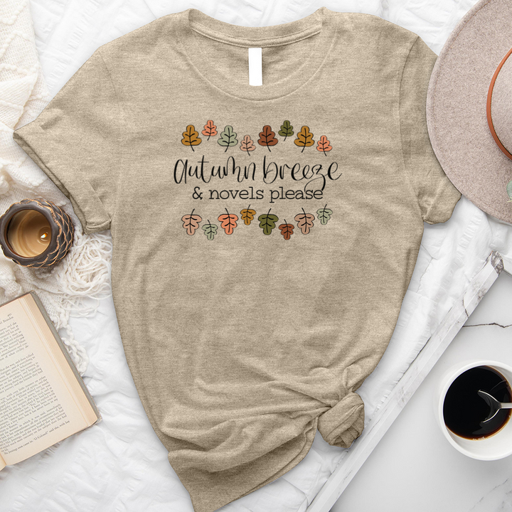 autumn breeze and novels please unisex tee