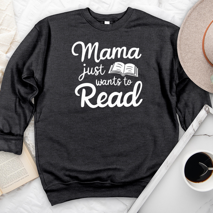 mama wants to read premium crewneck sweatshirt