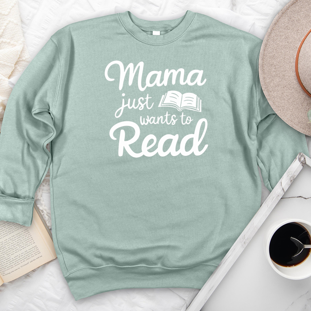 mama wants to read premium crewneck sweatshirt