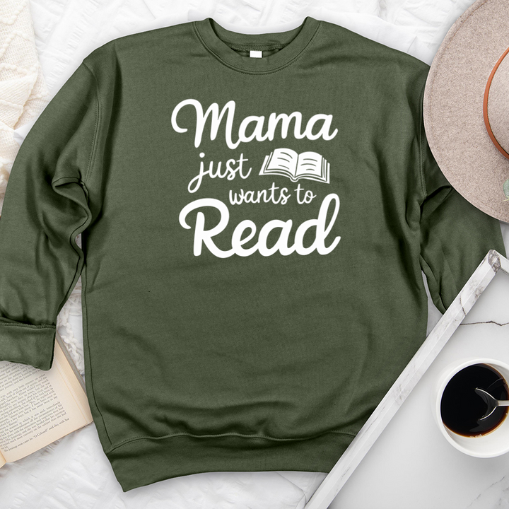 mama wants to read premium crewneck sweatshirt