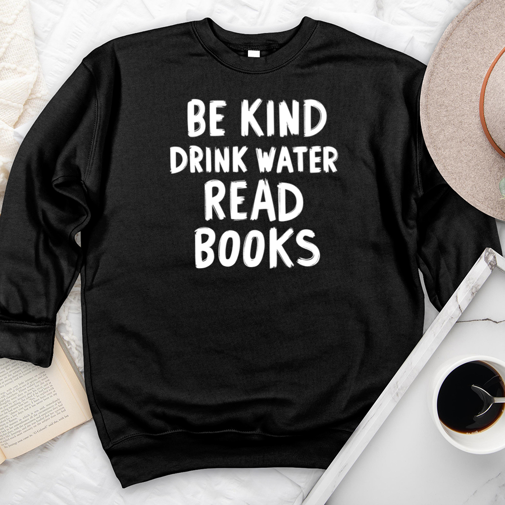 be kind read books premium crewneck sweatshirt