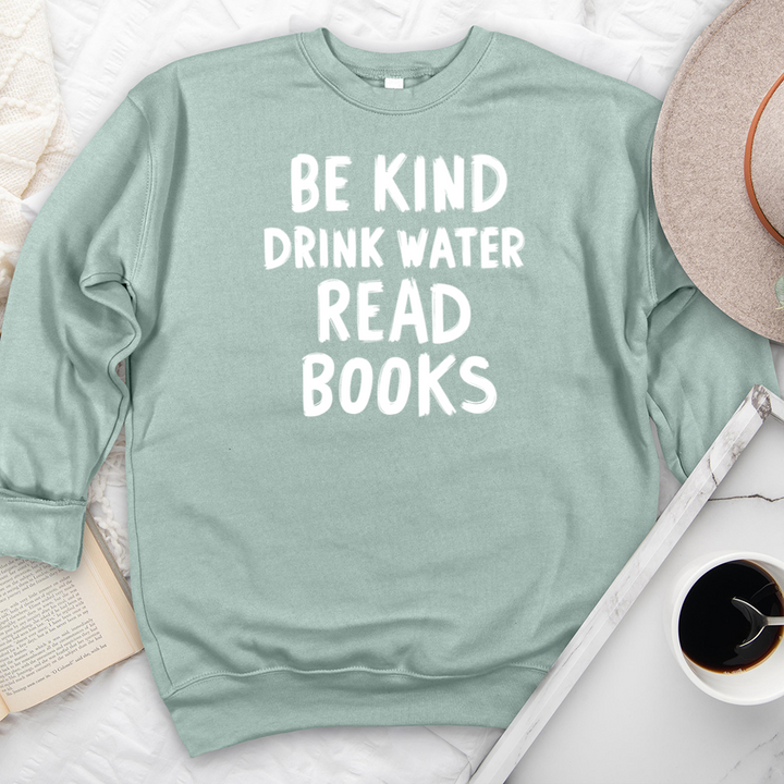 be kind read books premium crewneck sweatshirt