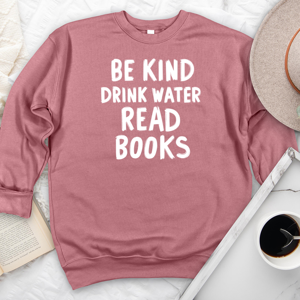 be kind read books premium crewneck sweatshirt