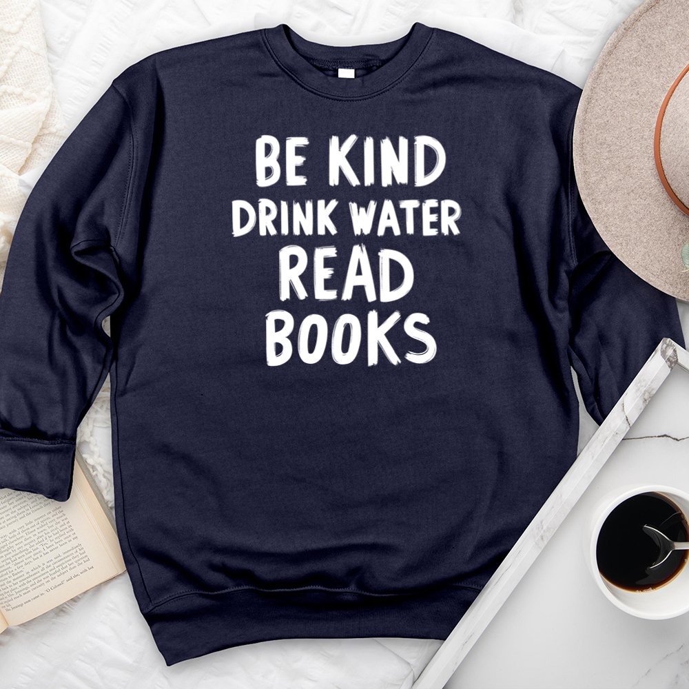 be kind read books premium crewneck sweatshirt