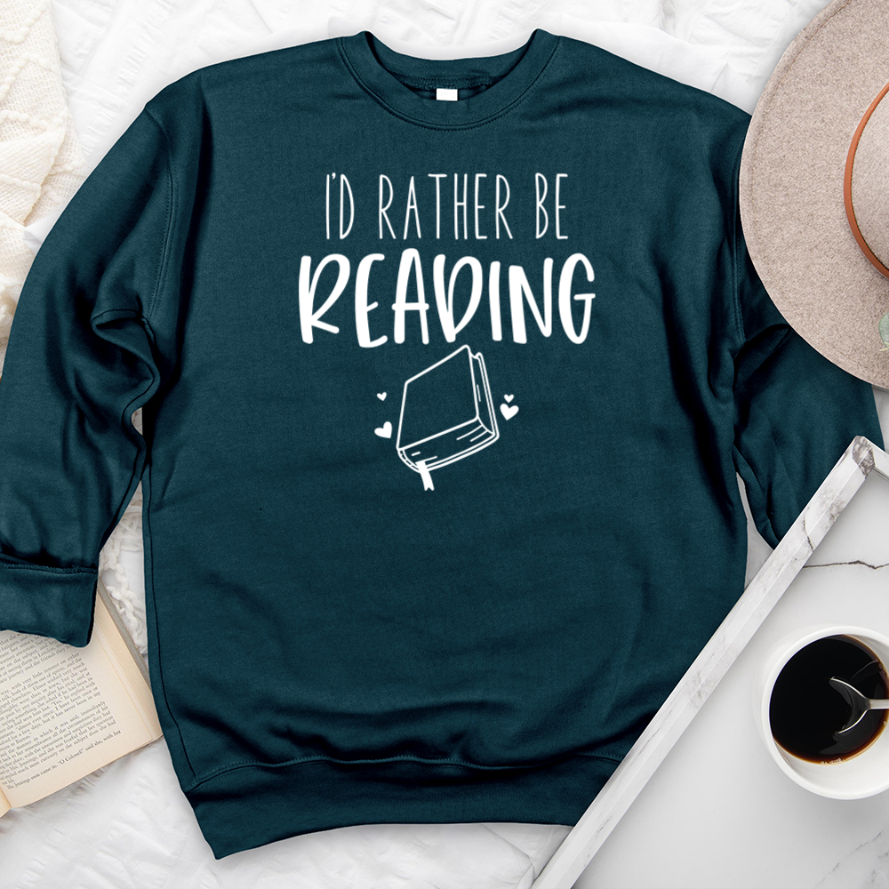 I'd rather be reading premium crewneck sweatshirt