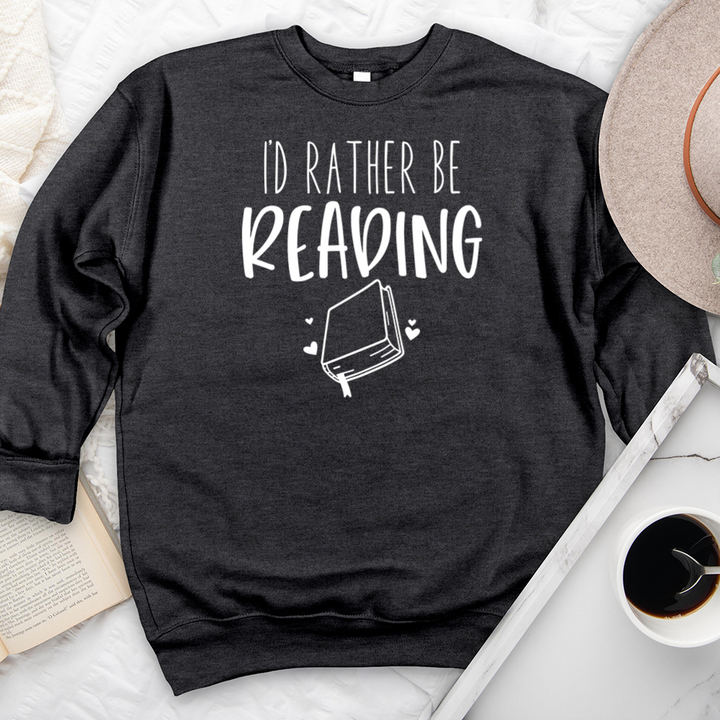 I'd rather be reading premium crewneck sweatshirt