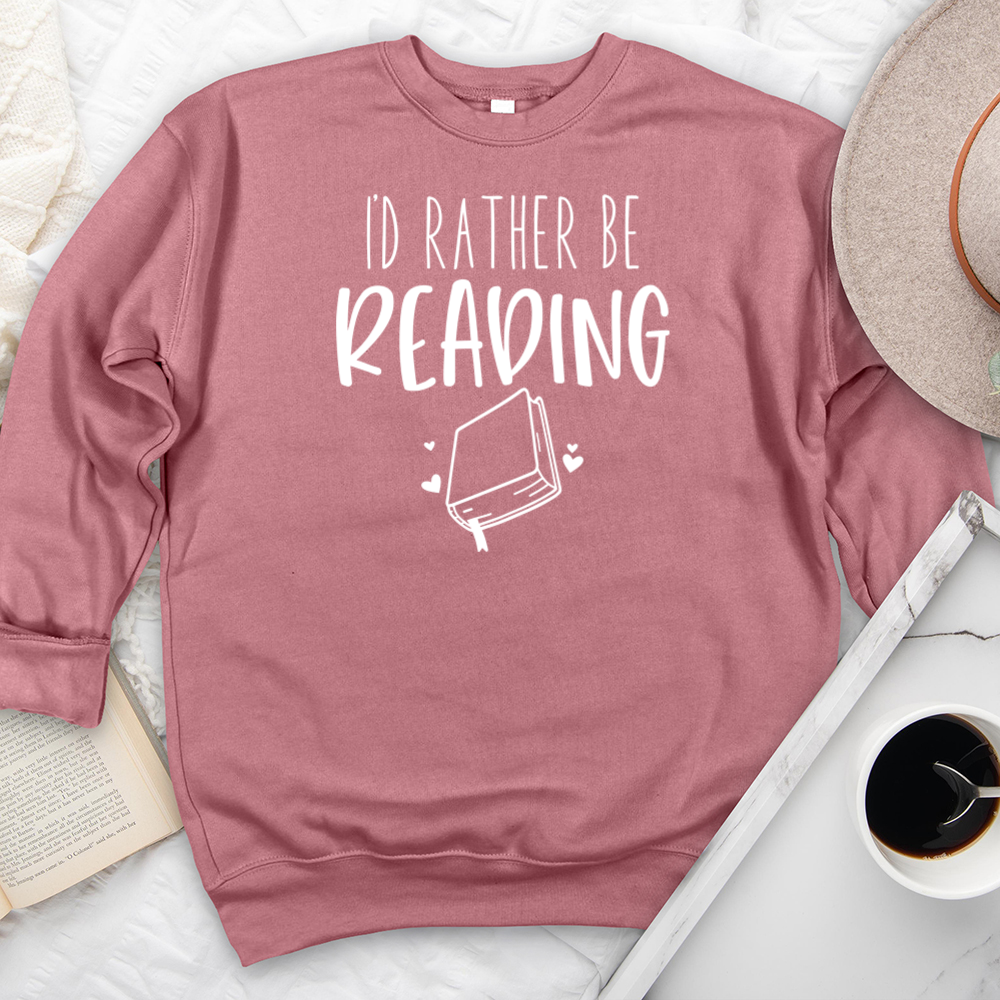 I'd rather be reading premium crewneck sweatshirt