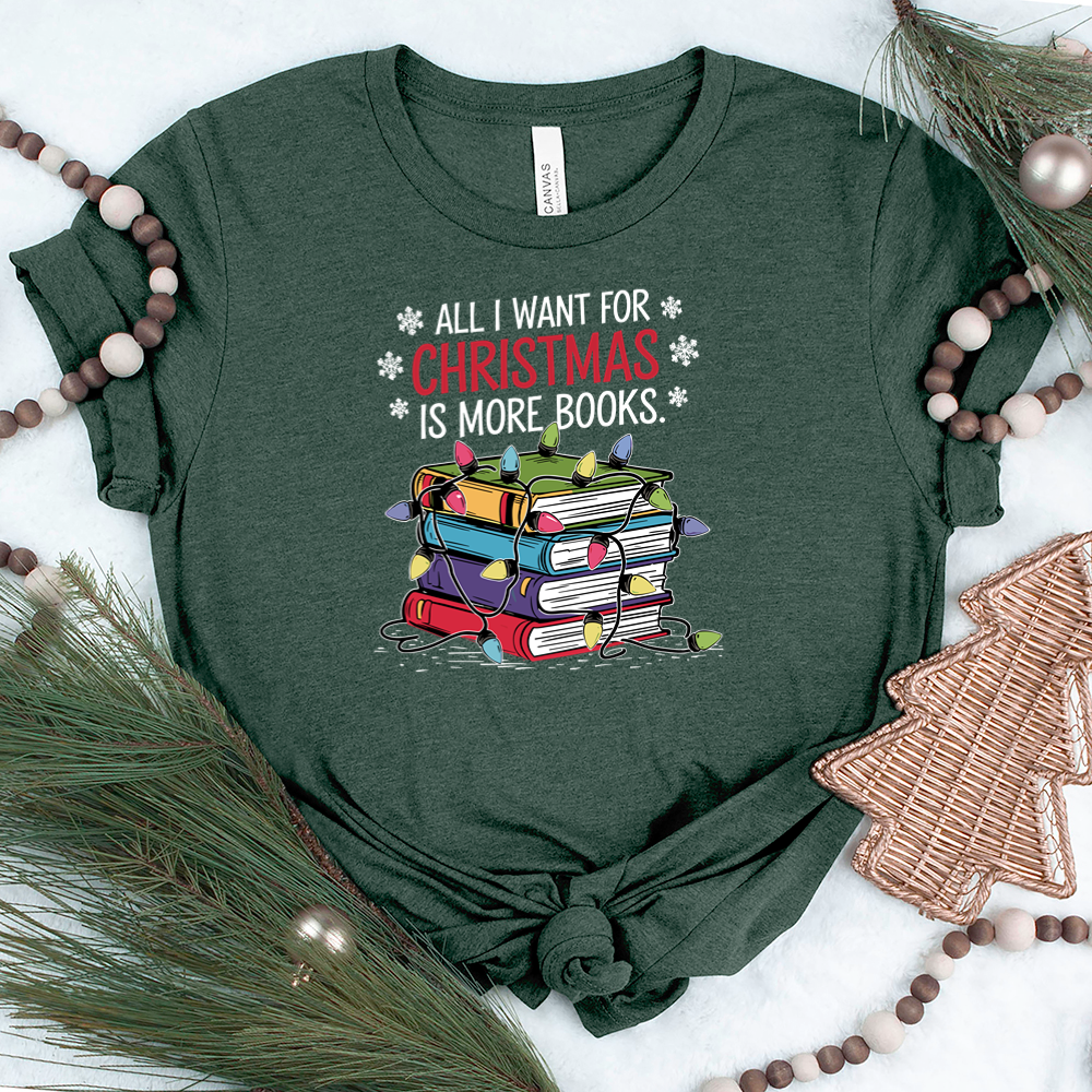 christmas more books unisex tee