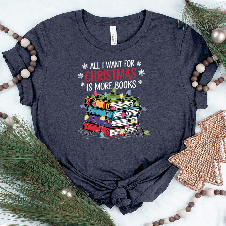 christmas more books unisex tee