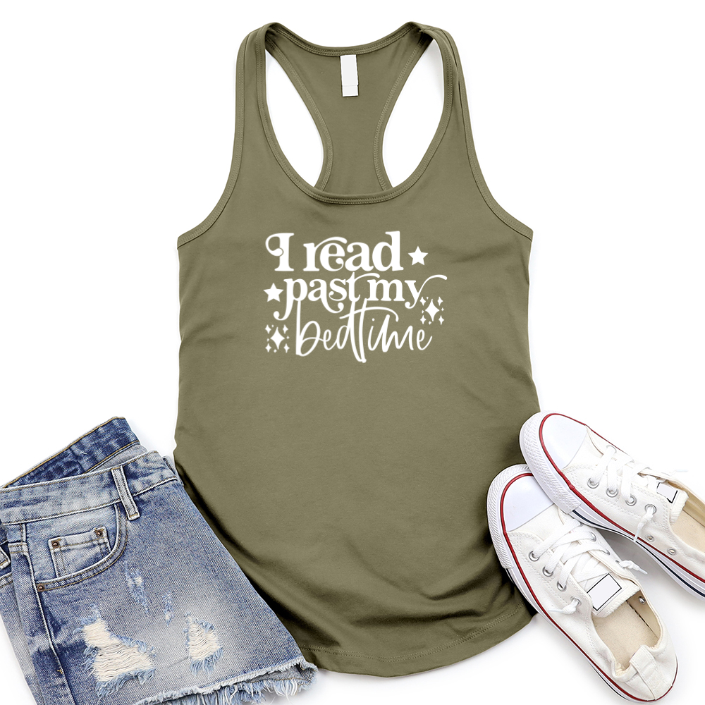 past my bedtime women's racerback tank top