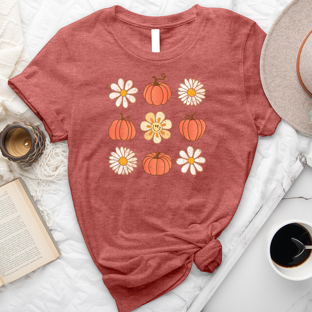 flower pumpkins unisex tee