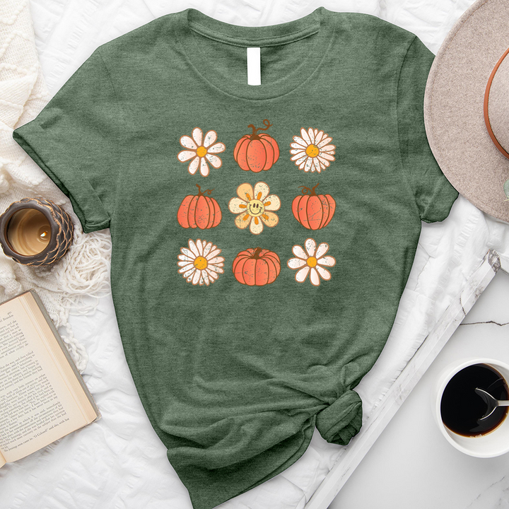 flower pumpkins unisex tee