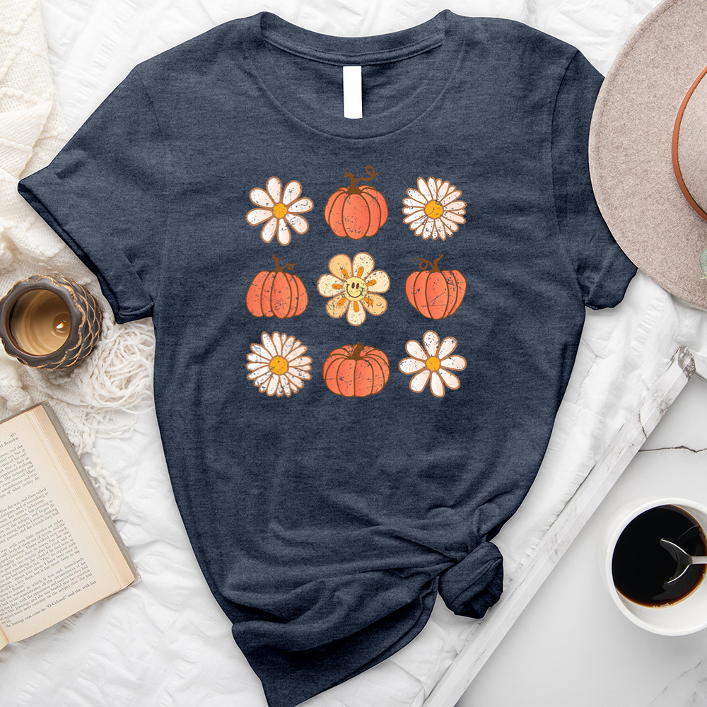 flower pumpkins unisex tee