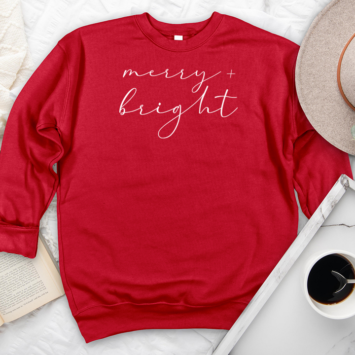 simple merry and bright premium crewneck sweatshirt