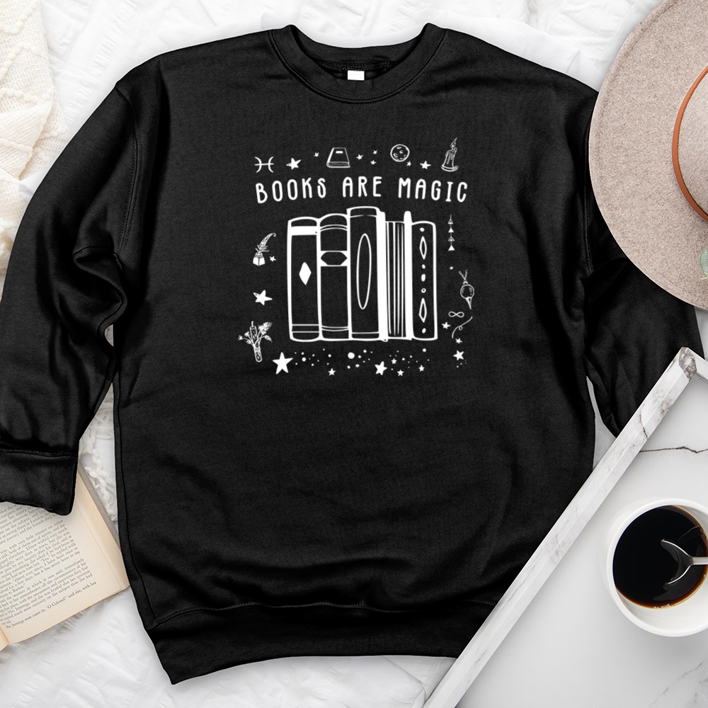 books are magic premium crewneck sweatshirt