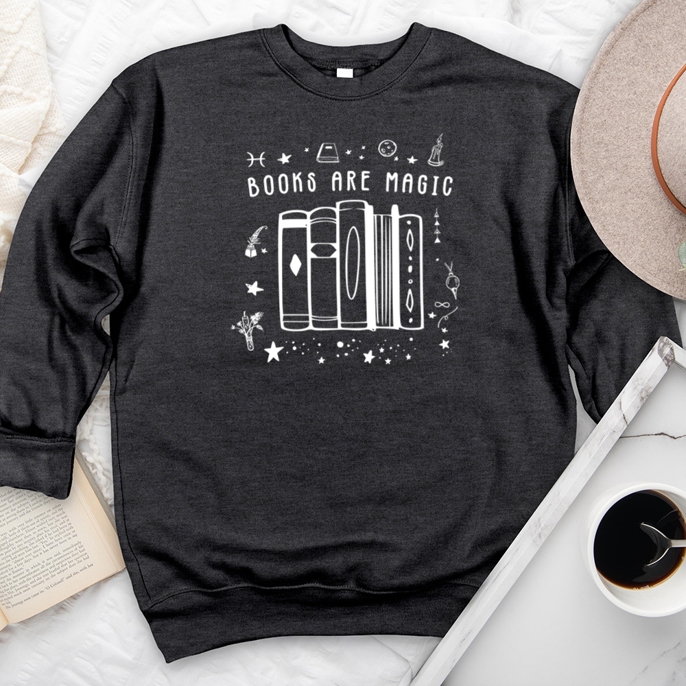 books are magic premium crewneck sweatshirt