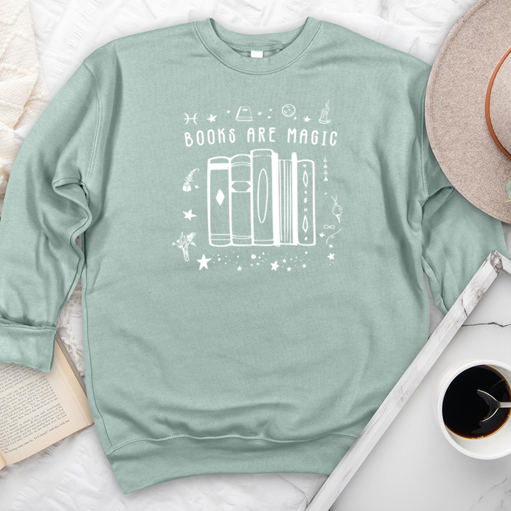 books are magic premium crewneck sweatshirt