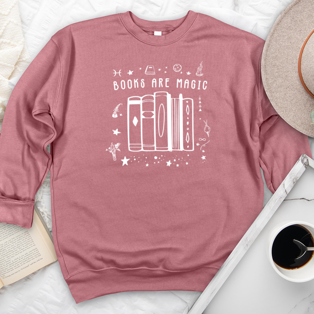 books are magic premium crewneck sweatshirt