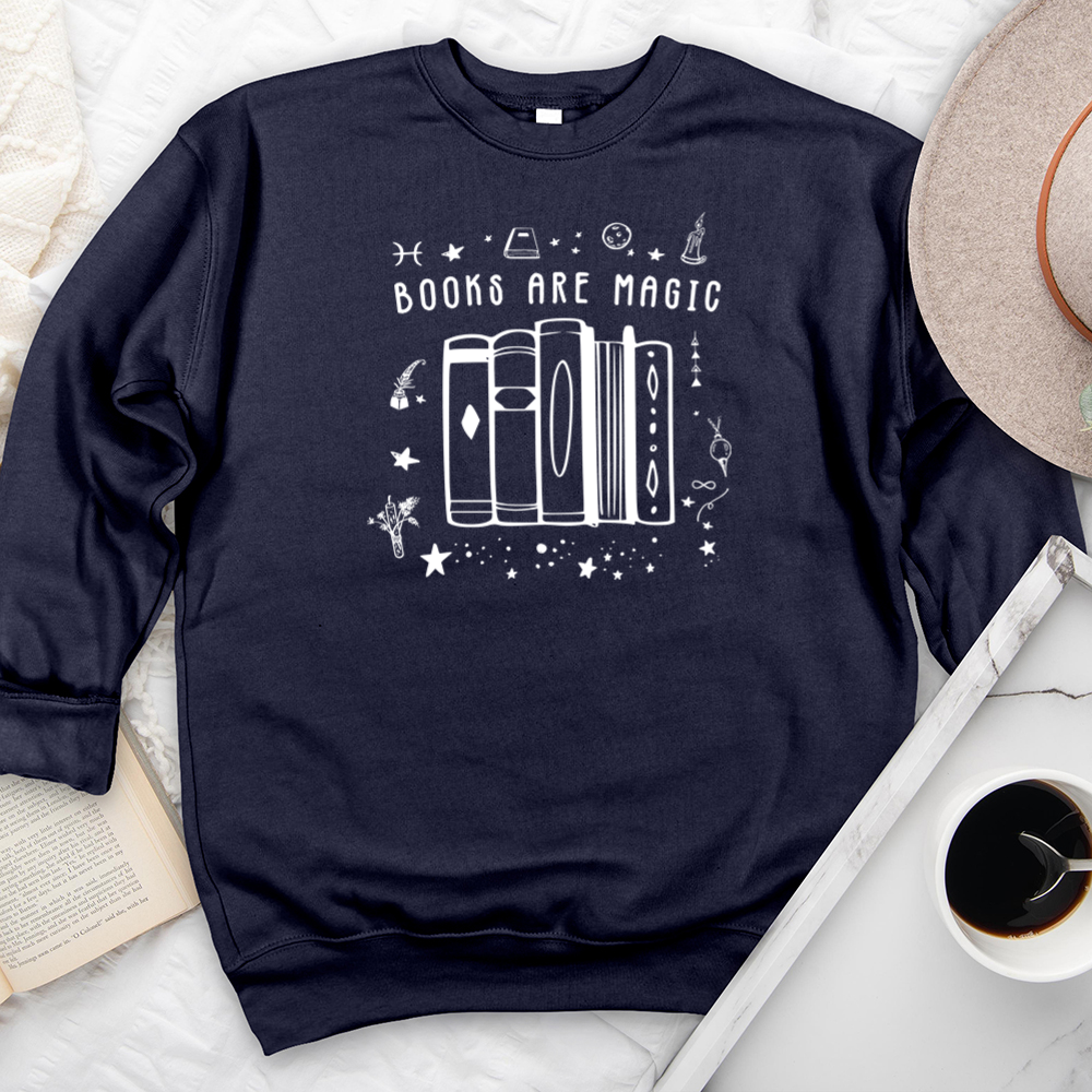 books are magic premium crewneck sweatshirt