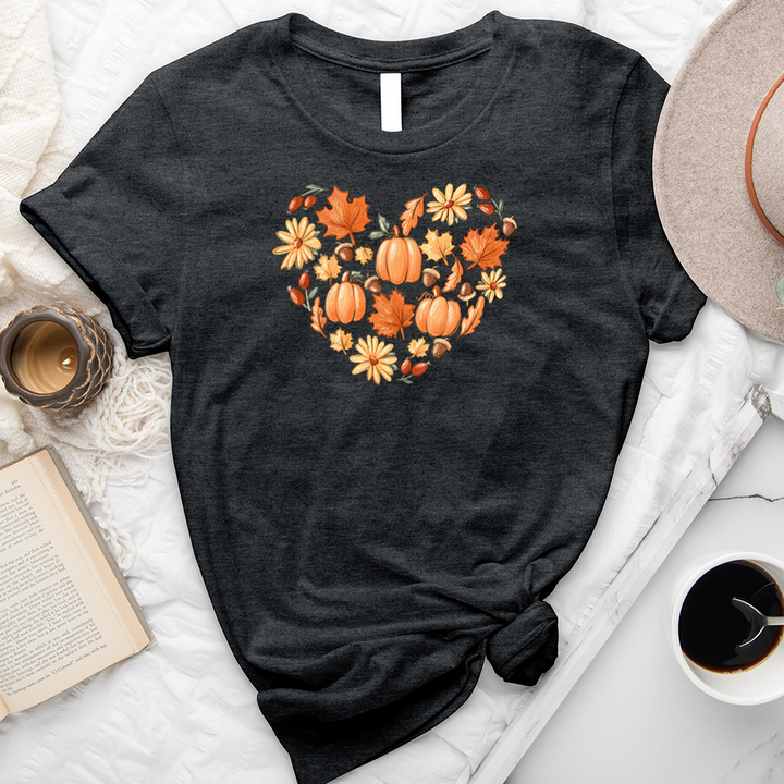 autumnal heart unisex tee