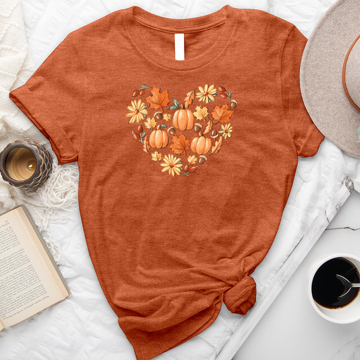 autumnal heart unisex tee