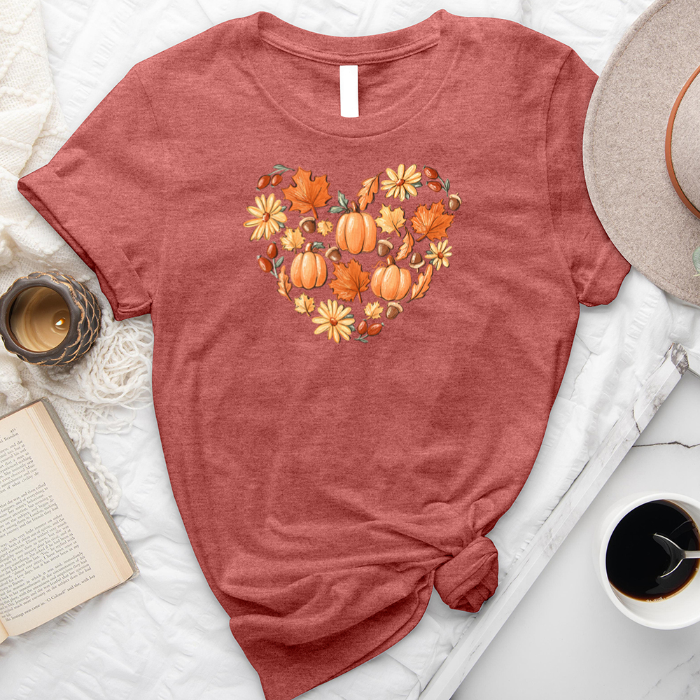 autumnal heart unisex tee