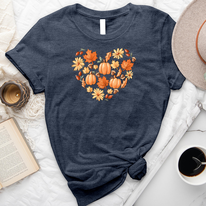 autumnal heart unisex tee