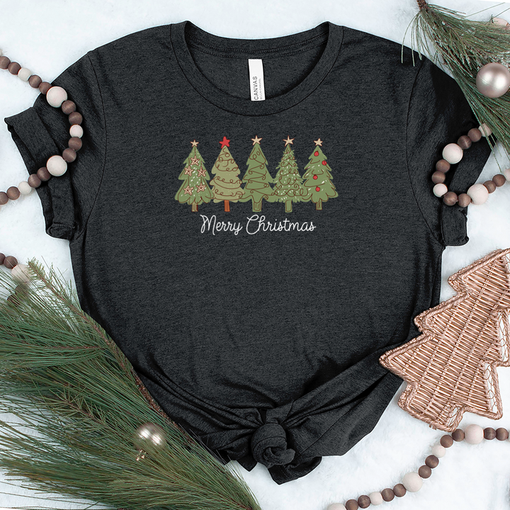 merry christmas trees unisex tee