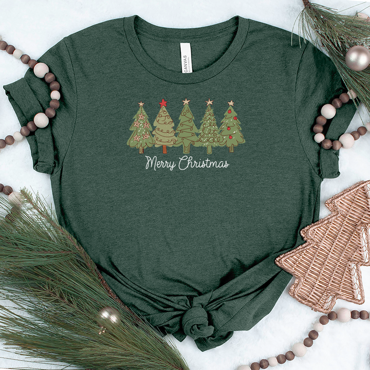 merry christmas trees unisex tee