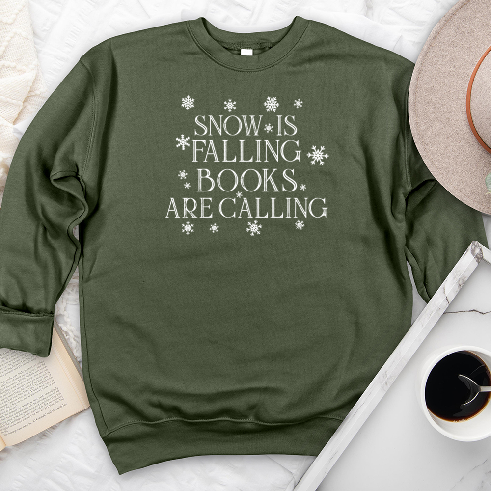 snow is falling premium crewneck sweatshirt