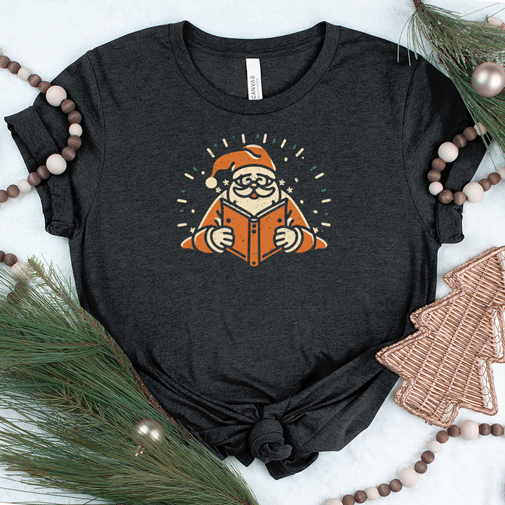 santa reading unisex tee