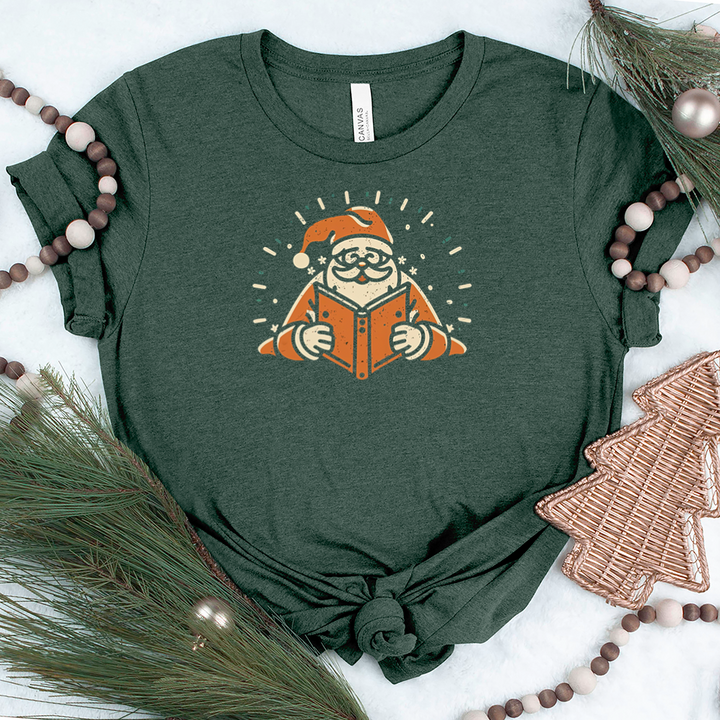 santa reading unisex tee