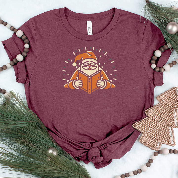 santa reading unisex tee