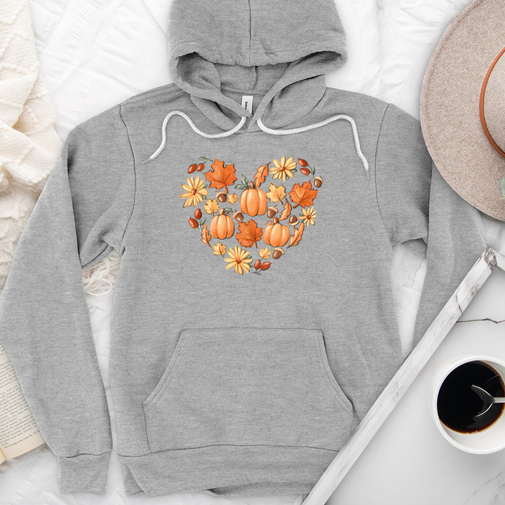 autumnal heart premium hoodie sweatshirt