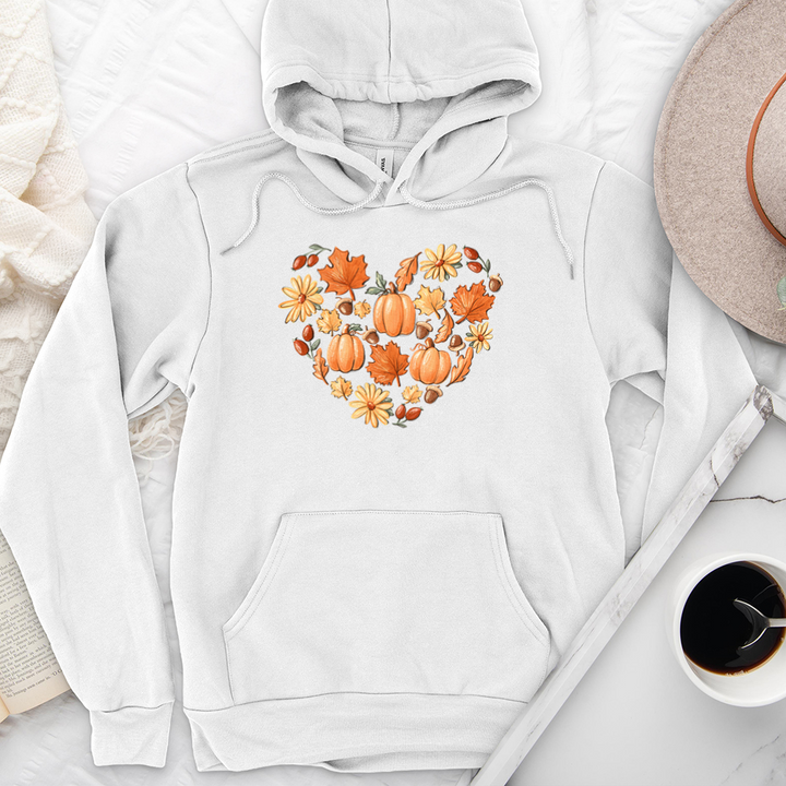 autumnal heart premium hoodie sweatshirt