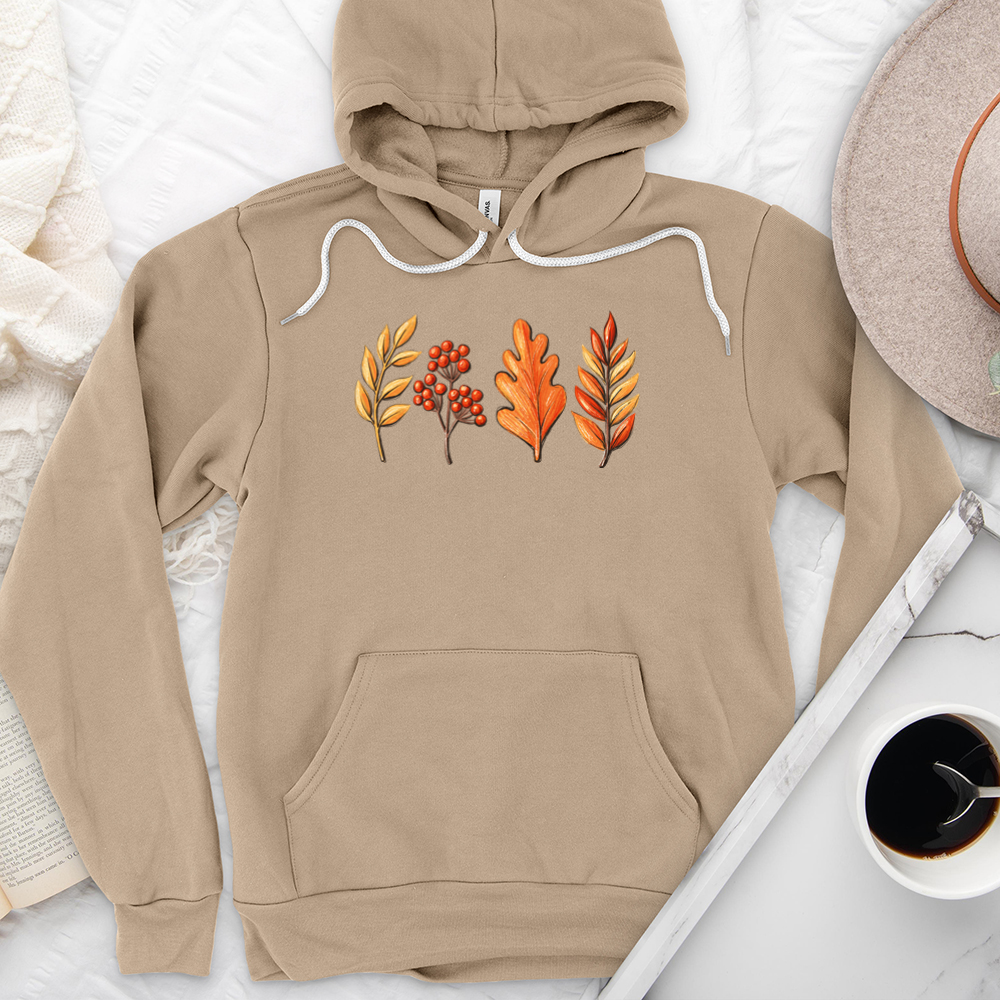 leaf row premium hoodie sweatshirt