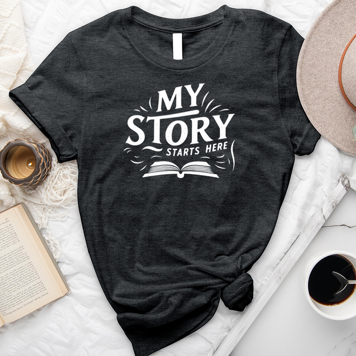 my story starts here unisex tee