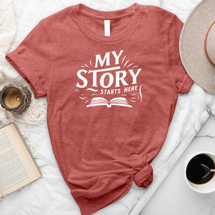 my story starts here unisex tee