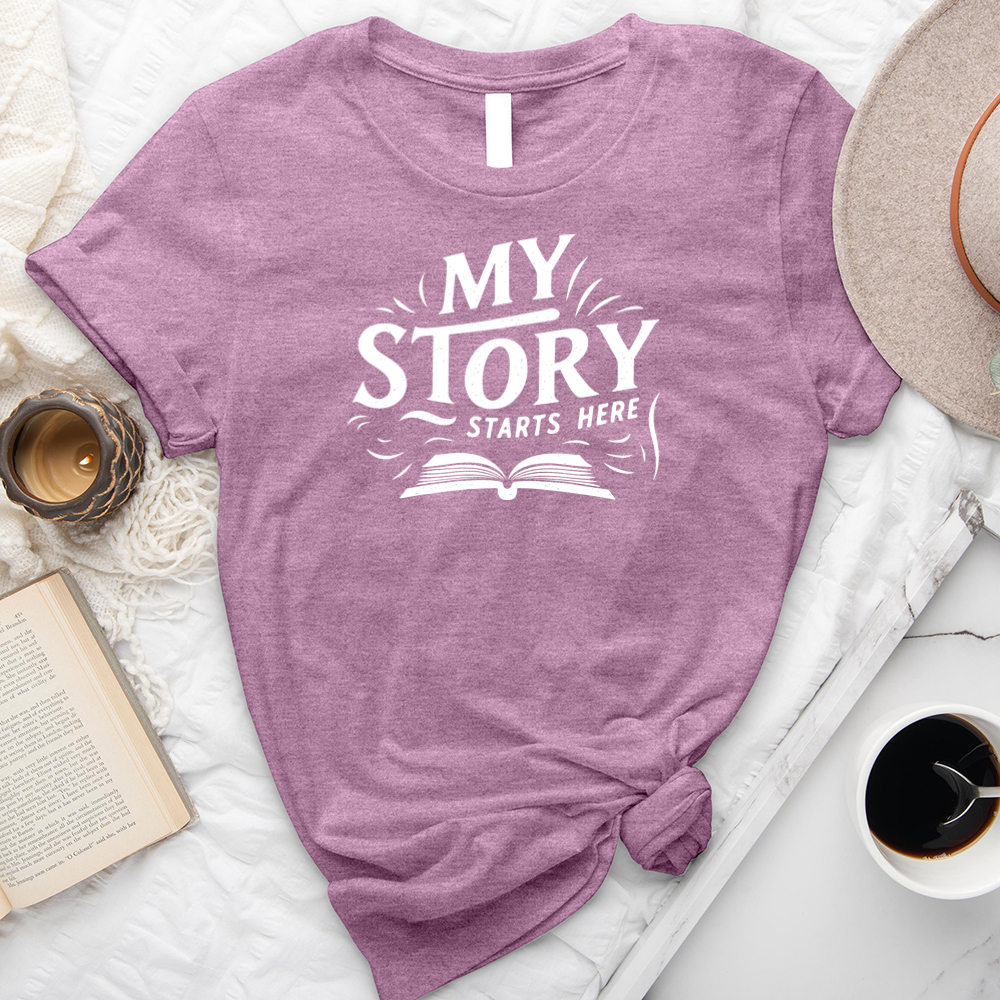 my story starts here unisex tee